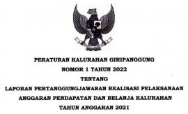 Peraturan Kalurahan Giripanggung Nomor 1 Tahun 2022